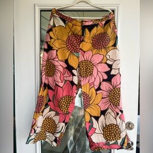 Farm Rio colorful Sunflower pants XL